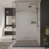 Glazen scheidingswand douche met kleurendruk FRAME ARRAY 6
