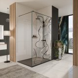 Glazen scheidingswand douche met kleurendruk FRAME CHAOS Glazen scheidingswand douche met kleurendruk FRAME CHAOS