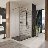 Glazen scheidingswand douche met kleurendruk FRAME FORRADO 1