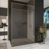 Glazen scheidingswand douche met kleurendruk FRAME SQUARES 3 Glazen scheidingswand douche met kleurendruk FRAME SQUARES 3