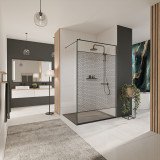 Glazen scheidingswand douche met kleurendruk FRAME TRIANGEL 2 Glazen scheidingswand douche met kleurendruk FRAME TRIANGEL 2