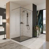Glazen scheidingswand douche met kleurendruk FRAME TRIANGEL Glazen scheidingswand douche met kleurendruk FRAME TRIANGEL