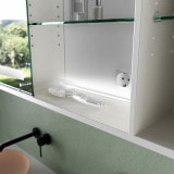 Verlichte badkamerspiegelkast met schuifdeuren - Gera 2