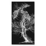 Glas douchecabine deur met zijpaneel en draakmotief 210