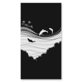 Glas douchecabine deur zijdelings met motief ZEE 2/210