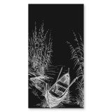 Glas douchecabine deur zijpaneel met motief BOOT IN HET RIET 210