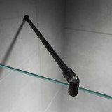 Glazen scheidingswand douche Satinatoglas met zwarte opdruk FRAME CHAOS