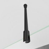 Glazen scheidingswand douche Satinatoglas met zwarte opdruk FRAME CROSSLINES Glazen scheidingswand douche Satinatoglas met zwarte opdruk FRAME CROSSLINES