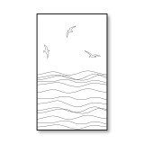 Glazen scheidingswand douche met kleurendruk FRAME MEER 3