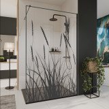 Glazen scheidingswand douche met kleurendruk FRAME KORNFELD Glazen scheidingswand douche met kleurendruk FRAME KORNFELD