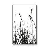 Glazen scheidingswand douche satijnglas met zwarte opdruk FRAME KORNFELD