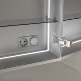 Aluminium badkamer spiegelkast met LED - Line