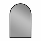 LED-spiegel met boog zwarte lijst gedeeltelijk gelakt F649L4BTL