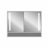 LED-spiegelkast met schuifdeuren en legplanken - Aland 3