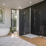 Maatwerk glazen douchecabine, zijdeur 210