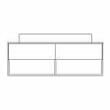 Onderkast voor opbouw waskom 30A