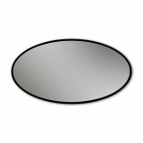 Ovale LED-spiegel met zwarte rand gedeeltelijk gelakt F660L4OTL