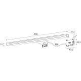 LED-spiegelarmatuur PANDORA S4 45,8 cm, 10W van Ebir