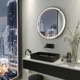 Ronde Smart Home spiegel met lijst KNX/Dali - PLUTO 2SH Ronde Smart Home spiegel met lijst KNX/Dali - PLUTO 2SH