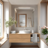 Spiegel met lamp Pandora