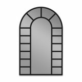 Spiegel met toog industrieel ontwerp zwart gedeeltelijke lak F648BTL Spiegel met toog industrieel ontwerp zwart gedeeltelijke lak F648BTL