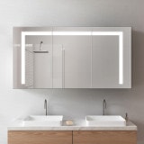 LED Spiegelkast van aluminium - Zwart LED Spiegelkast van aluminium - Zwart