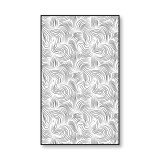 Glazen scheidingswand douche Satinatoglas met zwarte print FRAME VORTEX