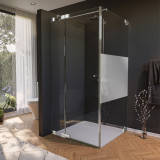 Glas douchecabine mat, deur aan de zijkant AREA 5/210