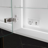 LED-spiegelkast voor de badkamer - Oker LED-spiegelkast voor de badkamer - Oker