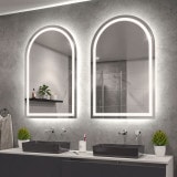 Verlichte badkamerspiegel met ronde boog F637L4B