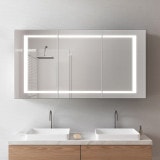 LED badkamerspiegelkast in zwart aluminium - Werra/Zwart LED badkamerspiegelkast in zwart aluminium - Werra/Zwart
