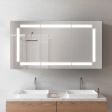 LED badkamerspiegelkast van zwart aluminium - Lahn/Zwart LED badkamerspiegelkast van zwart aluminium - Lahn/Zwart