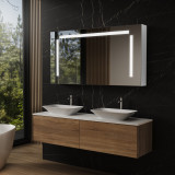 LED-spiegelkast voor de badkamer - Oker LED-spiegelkast voor de badkamer - Oker