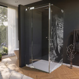 Glas douchecabine deur aan de zijkant met motief BOOT 1/210