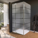 Glas douchecabine met decor, deur aan de zijkant AREA 6/210