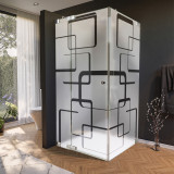 Maatwerk douchecabine van glas, deur aan de zijkant DESIGN 1/210