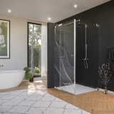 Glas douchecabine deur aan de zijkant met decor ARRAY 3/210