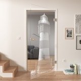 Glazen deur met motief LIGHTING TOWER