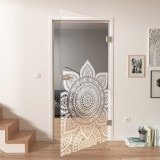 Glazen deur met motief MANDALA 1