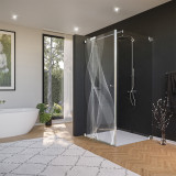 Glas douchecabine deur met zijdecor ARRAY 1/210