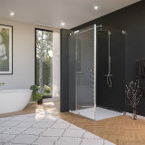 Glas douchecabine deur met zijdecor ARRAY 4/210