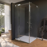 Glas douchecabine deur met zijdecor DOT 1/210