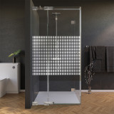 Douchecabine deur zijdelings glas gezandstraald CARRE 2/210