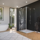 Glas douchecabine deur zijdelings met motief TIJGER 210