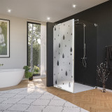 Glas Douchecabine deur zijpaneel met decor DRUPPEL 1/210