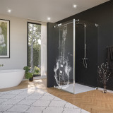 Glas douchecabine deur zijpaneel met motief GITAAR 210