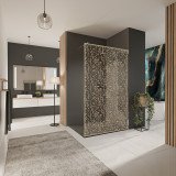 Glazen scheidingswand douche met kleurendruk FRAME MEMPHIS 1 Glazen scheidingswand douche met kleurendruk FRAME MEMPHIS 1