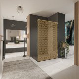 Glazen scheidingswand douche met kleurendruk FRAME MEMPHIS 2 Glazen scheidingswand douche met kleurendruk FRAME MEMPHIS 2