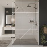 Glazen scheidingswand douche met kleurendruk FRAME RAUTE Glazen scheidingswand douche met kleurendruk FRAME RAUTE