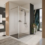 Glazen scheidingswand douche met kleurendruk FRAME SQUARES 2 Glazen scheidingswand douche met kleurendruk FRAME SQUARES 2